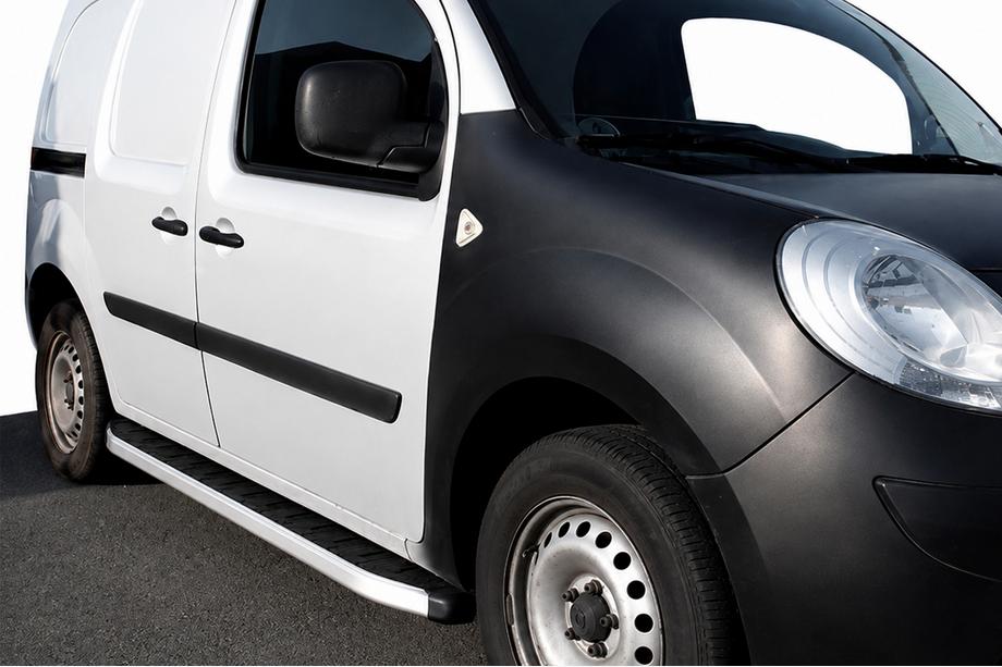 Renault Kangoo 1998-2008 гг. Боковые пороги Fullmond (2 шт., алюминий) Image