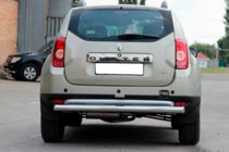 Renault Duster 2008–2017 гг. Задняя дуга прямая (нержавейка) фото 3
