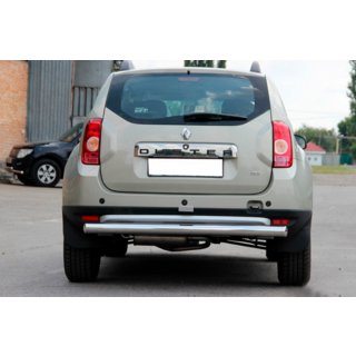 Задняя дуга прямая (нержавейка) Renault Duster 2008–2017 гг. фото 3