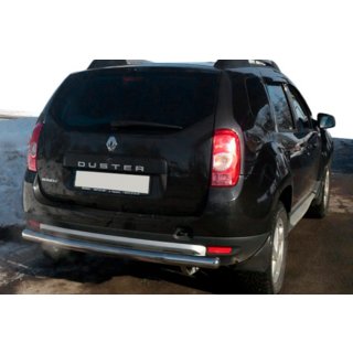 Задняя дуга прямая (нержавейка) Renault Duster 2008–2017 гг. фото 4
