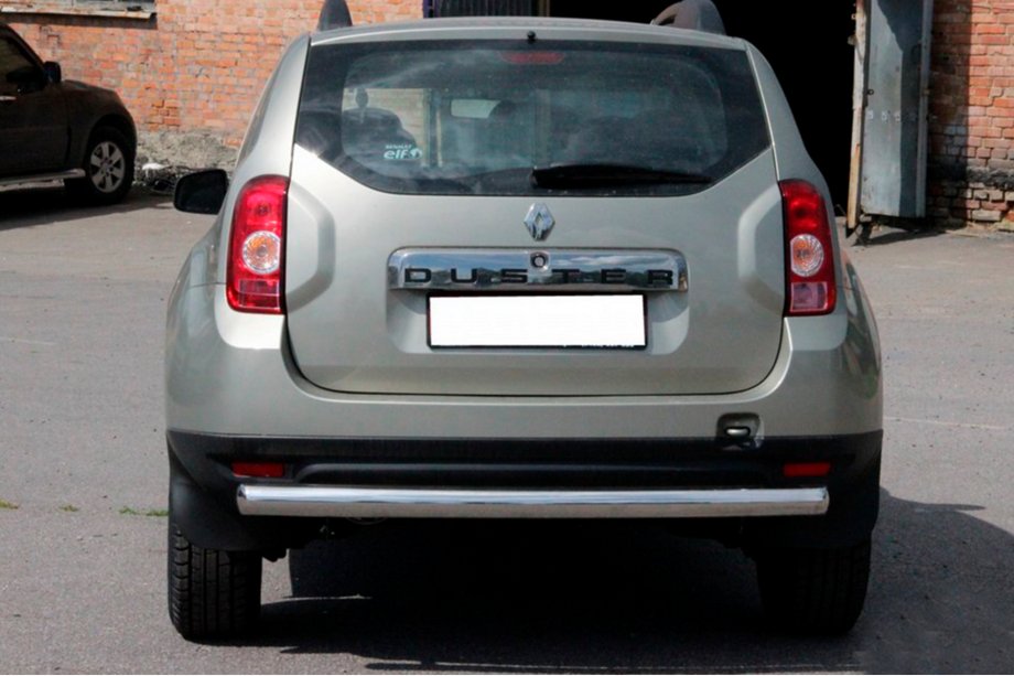 Renault Duster 2008–2017 гг. Задняя дуга прямая (нержавейка) Image