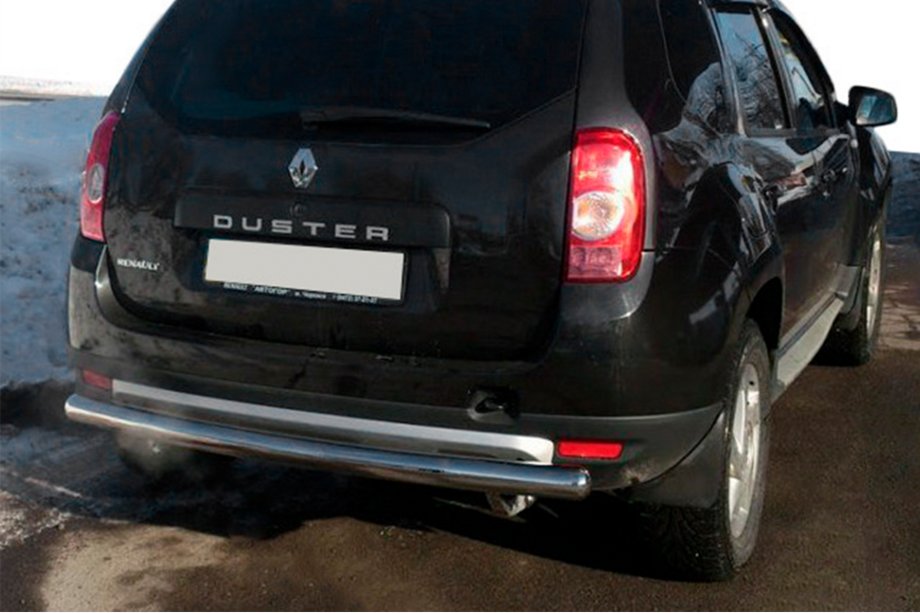 Dacia Duster 2008-2018 гг. Задняя дуга прямая (нержавейка) Image