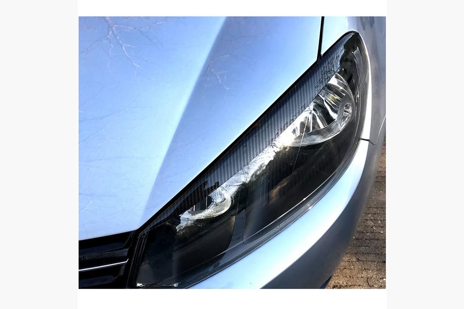 Volkswagen Golf 6 2008-2014 гг. Реснички на фары (для HB 2010-2013, Карбон) Фото 2