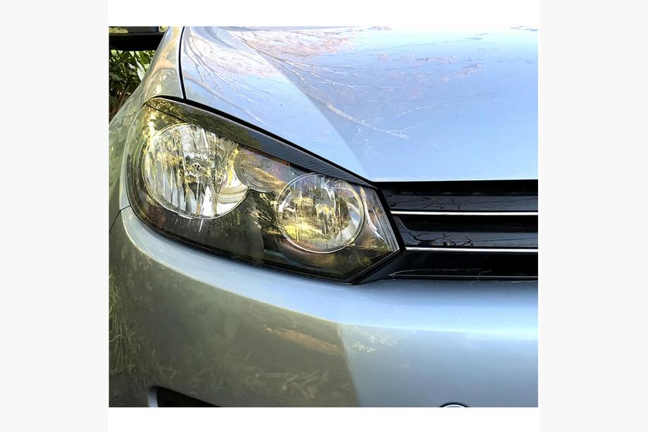 Volkswagen Golf 6 2008-2014 гг. Реснички на фары (для HB 2010-2013, Карбон) Фото 3