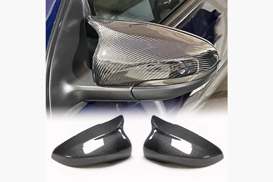 Volkswagen Golf 6 2008-2014 гг. Накладки на зеркала V2 (для HB 2010-2013, Карбон) Фото 1