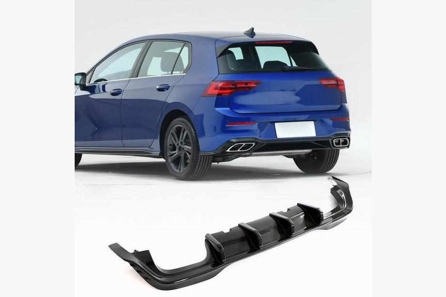 Volkswagen Golf 8 2019- гг. Диффузор заднего бампера (для R HB, Карбон) Фото 1
