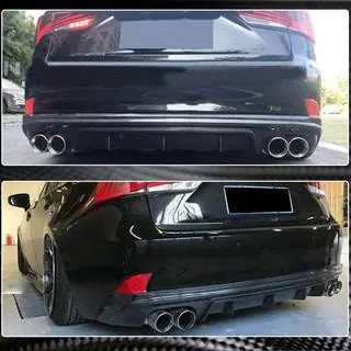 Диффузор заднего бампера V2 для Base/F-Sport 2013-2016, Карбон Lexus IS 2013- гг. фото 3