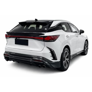 Накладка на задний бампер (карбон) Lexus RX 2022- гг. фото 3
