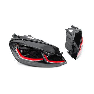 Передние фары Red (2012-2017, 2 шт) Volkswagen Golf 7/E-Golf 2012-2020 гг. фото 4