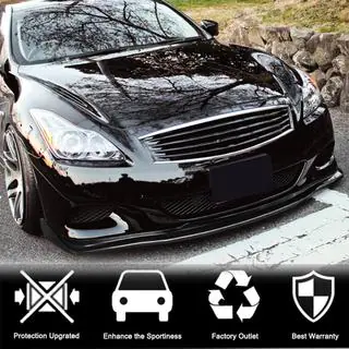 Накладка на передний бампер Lip (для G37 Coupe 2009-2013, Карбон) фото 2