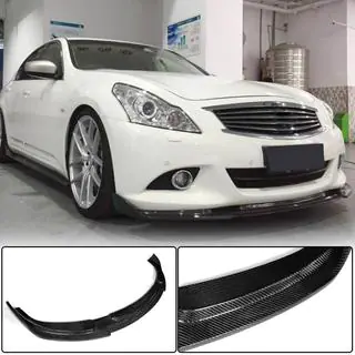 Накладка на передний бампер Lip (для G37 SD 2009-2013, Карбон) фото 1