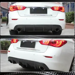 Диффузор заднего бампера V1 для Q50 Base/Sport 2014-2017, Карбон фото 3