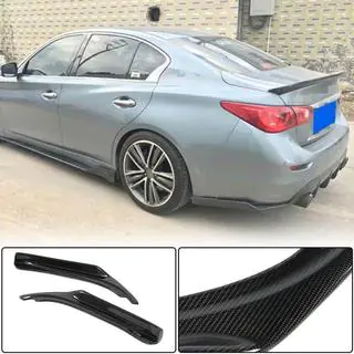 Накладки на задний бампер из карбона для Q50 Base/Sport 2014-2017 фото 1