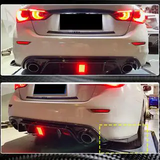 Накладки на задний бампер из карбона для Q50 Base/Sport 2014-2017 фото 3