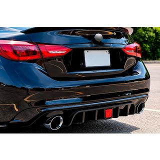 Диффузор заднего бампера V1 (для Q50 Base/Sport 2018-2023) Infiniti Q50/Q60 2013-2024 гг. фото 1