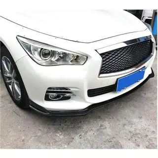 Передний Бампер Лип V1 для Q50 Base 2014-2017 Карбон фото 3