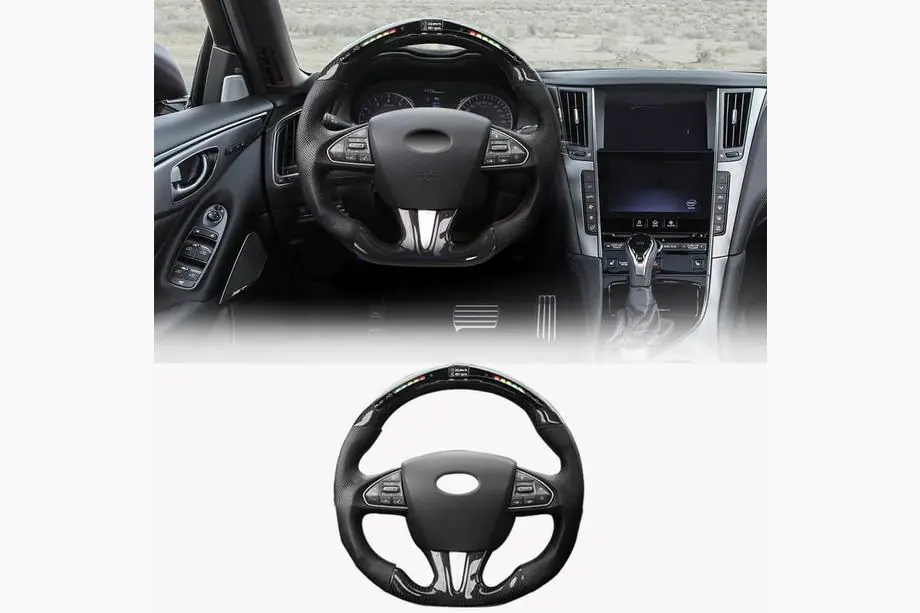 Infiniti Q50/Q60 2013-2024 гг. Анатомический руль (для 2014-2017, Карбон) Image