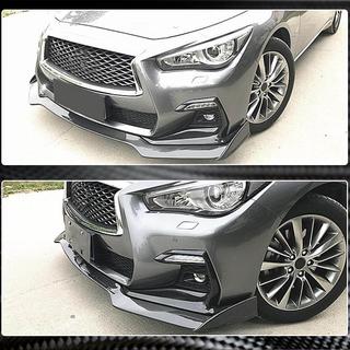 Передний Бампер Лип V2 для Q50 Sport 2018-2022 Карбон Infiniti Q50/Q60 2013-2024 гг. фото 4