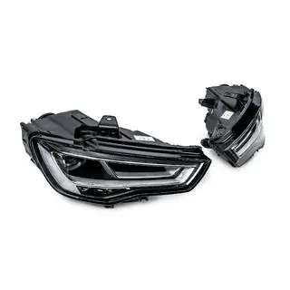 Передние фары Full LED (для HALOGEN, 2012-2016, 2 шт.) Audi A3 2012-2020 гг. фото 4