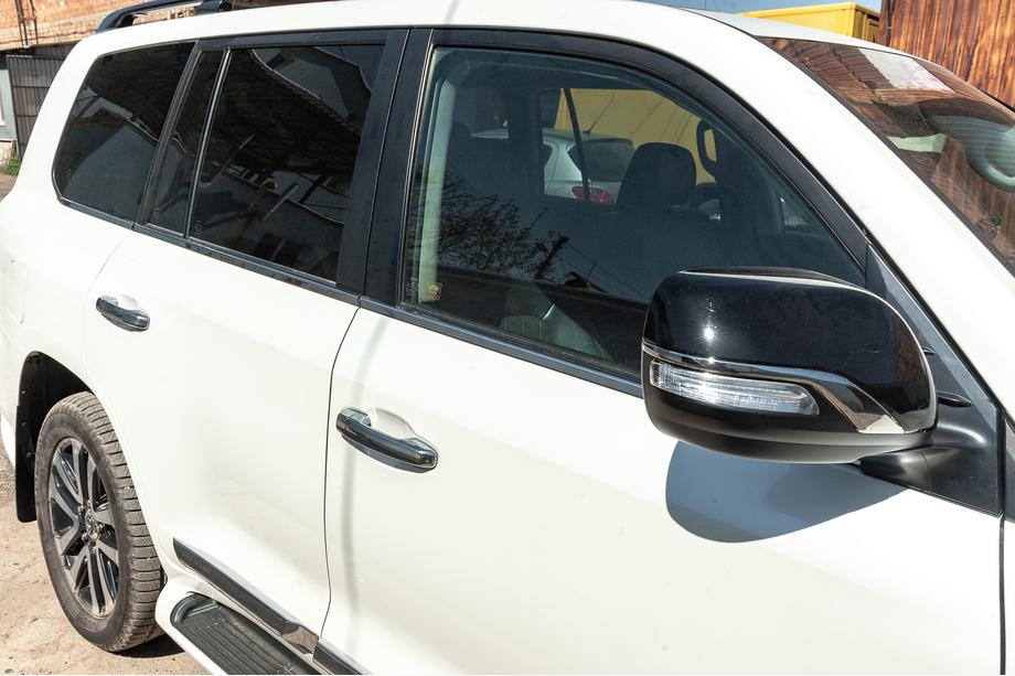 Toyota Land Cruiser 200 2007-2021 гг. Молдинги на стекла (6 шт, нержавейка) Carmos - Турецкая Нержавеющая Сталь Фото 14