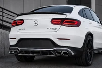 Mercedes GLC coupe C253 2016-2023 гг. Задний диффузор с насадками Серебро (Дизайн AMG63 2020-2022) фото 4