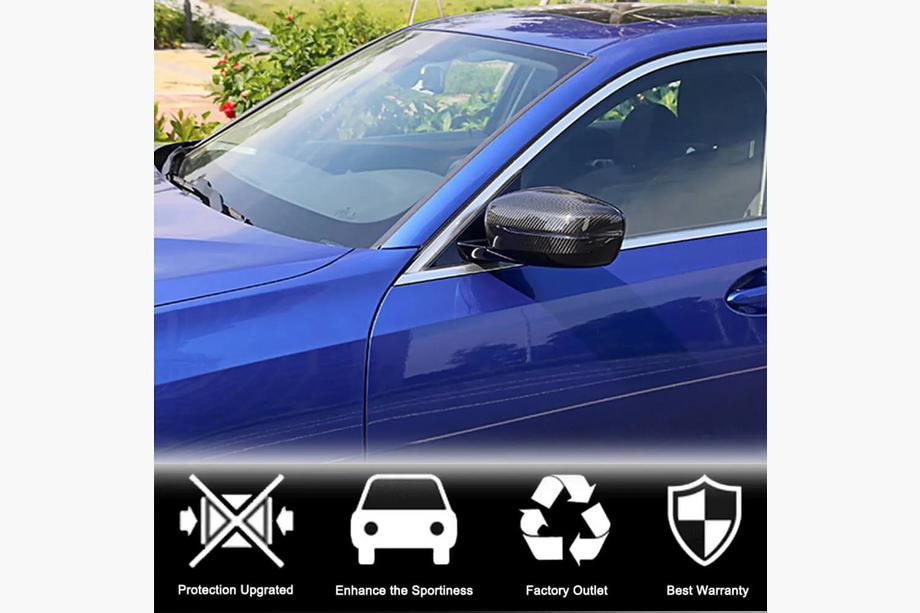 BMW 5 серия G30/G31 2017–2023 гг. Накладки на Зеркала M-Look Карбон V1 Фото 2