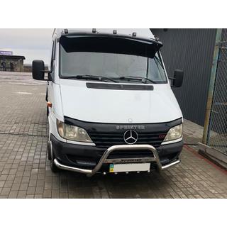 Кенгурятник Exclusive (нерж. сталь) Mercedes Sprinter W901/902/903/904/905 1995–2006 гг. фото 1