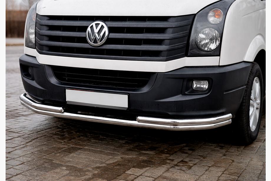 Volkswagen Crafter 2006-2016 гг. Передняя защита ST008 (нержавейка) Фото 1