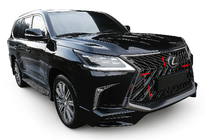 Lexus LX570/450d 2008-2022 гг. Окантовка решетки радиатора BlackEdition (для TRD 2016+) фото 1