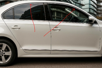 Volkswagen Jetta 2011-2018 гг. Верхние молдинги стекол 6 шт, нержавейка фото 1