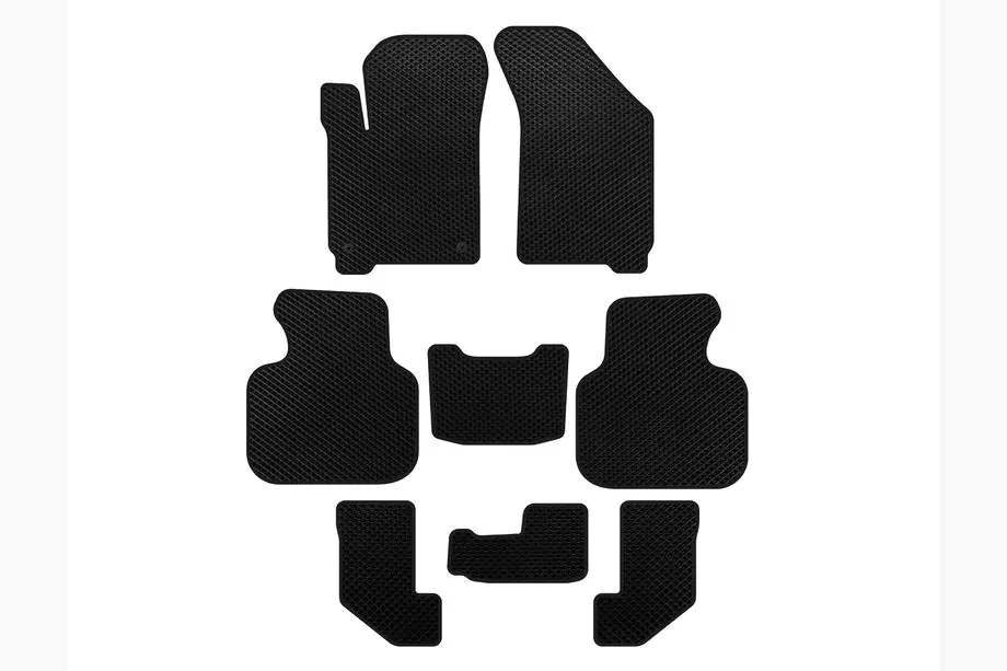Dodge Journey 2008-2020 гг. Коврики EVA (2008-2011, 3 ряда, Черный) Image
