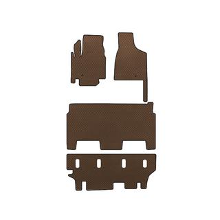 Коврики EVA (2008-2020, 3 ряда, 8-местный/Комплектация SXT, Коричневый) Dodge Grand Caravan V 2008-2020 гг.