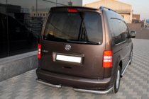 Volkswagen Caddy 2010-2015 гг. Задние уголки AK003 (2 шт., нержавейка) фото 1