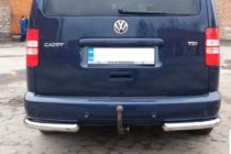 Volkswagen Caddy 2010-2015 гг. Задние уголки AK003 (2 шт., нержавейка) фото 5