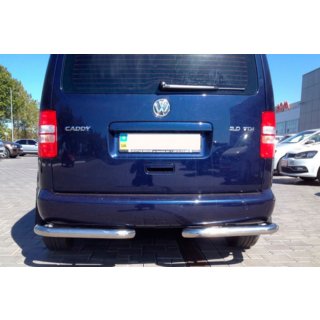 Задние уголки AK003 (2 шт., нержавейка) Volkswagen Caddy 2010-2015 гг. фото 4