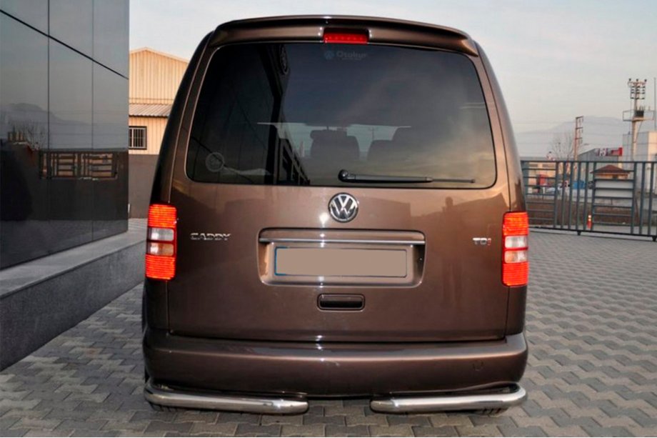 Volkswagen Caddy 2004-2010 гг. Задние уголки AK003 (2 шт., нержавейка) Image