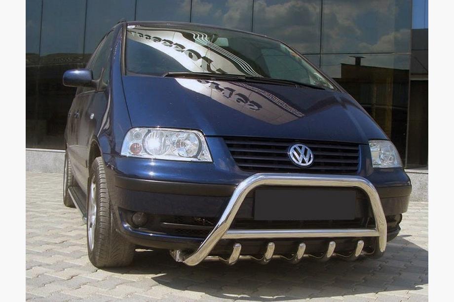 Volkswagen Sharan 1995-2010 гг. Кенгурятник WT003 (нержавейка) Image