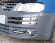 Volkswagen Caddy 2004-2010 гг. Углы на передний бампер из нержавеющей стали (4 шт) Carmos - Турецкая Нержавеющая Сталь фото 1