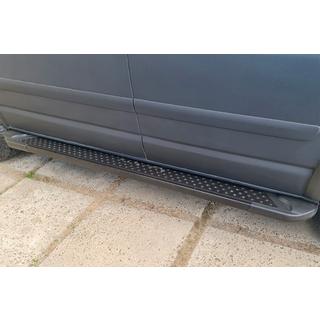 Боковые пороги X5-тип черные (2 шт., алюминий) Volkswagen T5 Multivan 2003–2010 гг. фото 3