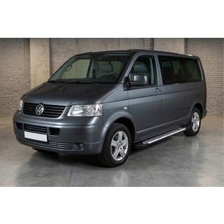 Боковые Подножки Line-тип (2 шт., алюминий) Volkswagen T5 Caravelle 2004-2010 гг. фото 1