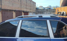 Porsche Cayenne 2003–2010 гг. Рейлинги Skyport (серебристые) фото 3