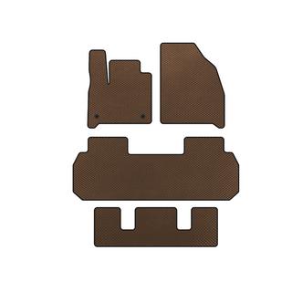 Chevrolet Suburban 2007-2014 гг. Коврики EVA (3 ряда, Коричневый)