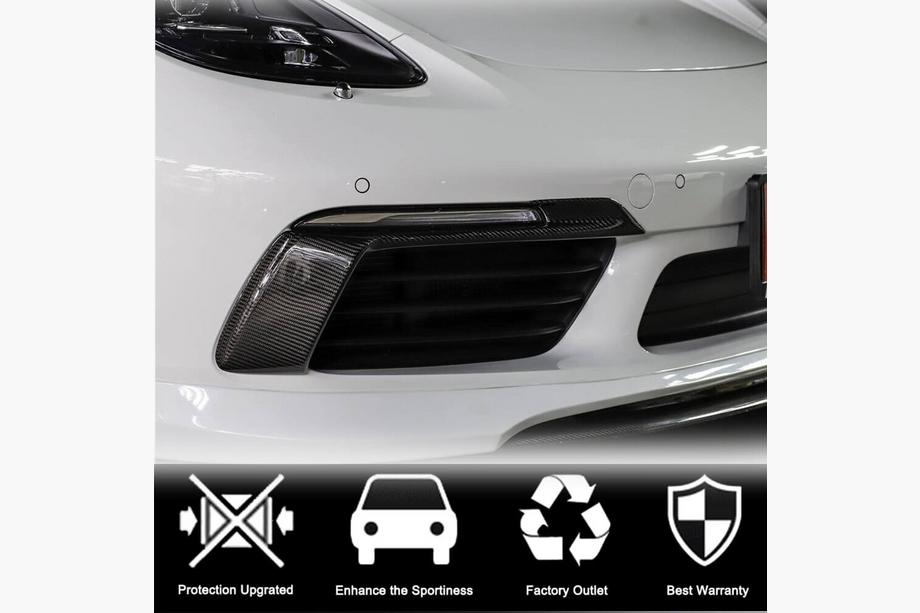 Porsche Boxster/Cayman 982 (718) 2016- гг. Накладки на противотуманные фары (2016-2019, карбон) Фото 3