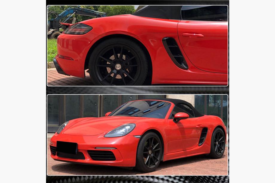 Porsche Boxster/Cayman 982 (718) 2016- гг. Накладки на передние крылья (Карбон) Фото 4
