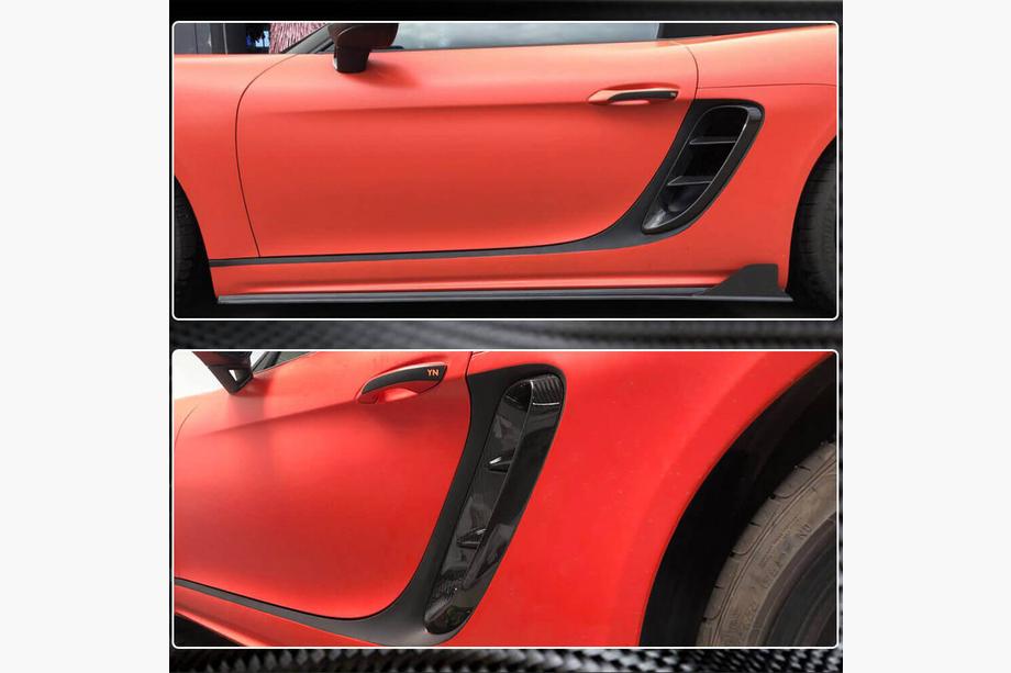 Porsche Boxster/Cayman 982 (718) 2016- гг. Накладки на передние крылья (Карбон) Фото 5