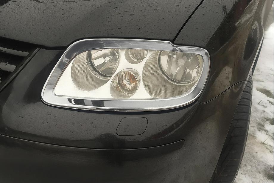 Volkswagen Caddy 2004-2010 гг. Накладки на Фары (2 шт, Нержавеющая Сталь) Image