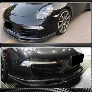 Накладка на передний бампер Lip (для Carrera 2011-2015, Карбон) фото 3