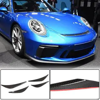 Накладки на передний бампер V1 (для GT3 (RS) 2017-2019, Карбон) фото 1