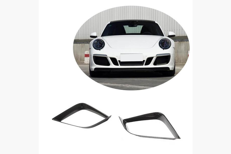 Porsche 911 2012-2018 рр. Накладки на передний бампер (для Carrera 4 GTS 2017-2018, Карбон) Image