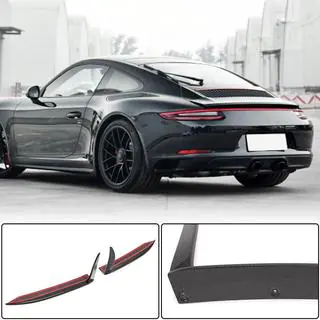 Накладки на задний бампер для Carrera 4 GTS 2017-2018, Карбон фото 1